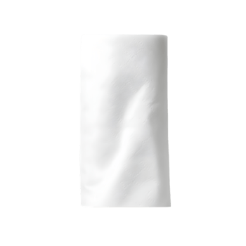 close up of a white toilet paper roll on transparent background png