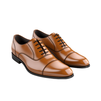 Leather shoes on transparent background png