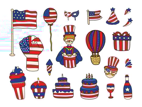 US independence day celebration illustration vector