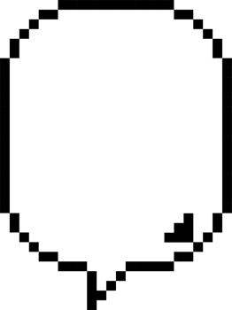 8bit retro game pixel art speech bubble balloon icon sticker memo keyword planner text box banner png
