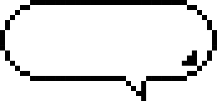8bit retro game pixel art speech bubble balloon icon sticker memo keyword planner text box banner png