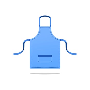 Blue apron isolated on white background. vector