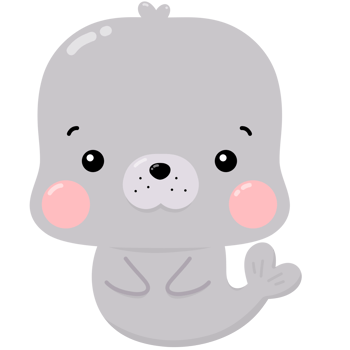Cutie baby seal png