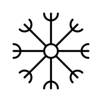 Dandelion icon in thin line style graphic design illustration vector