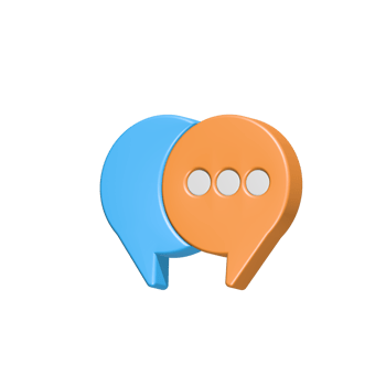 chat 3d talk symbol communication dialog png