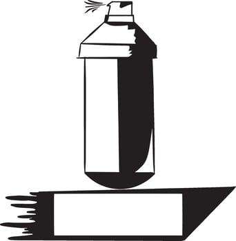 spray paint bottle isolated icon vector