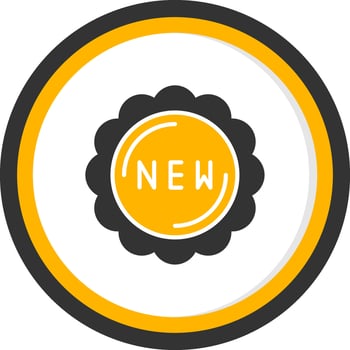 New Glyph Two Color Circle Icon vector