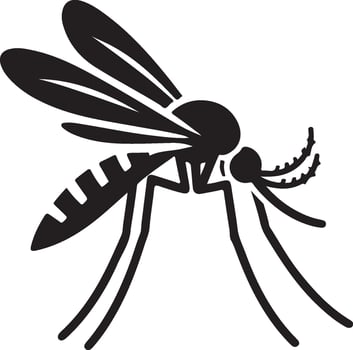 mosquito silhouette black color printable art illustration vector