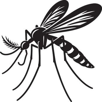 mosquito silhouette black color printable art illustration vector
