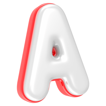 3d rendering Font A isolated png