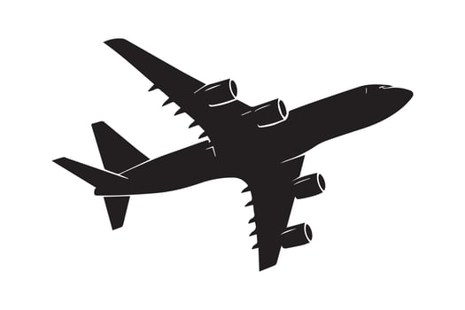 Airplane silhouette Illustration Artwork vector