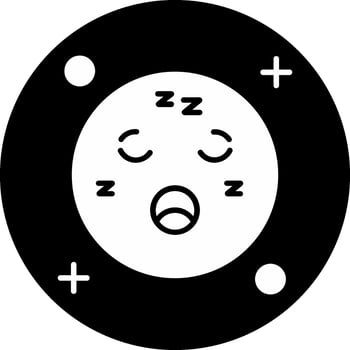Sleep Circle Inverted Icon vector