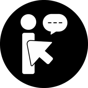 Click Circle Inverted Icon vector