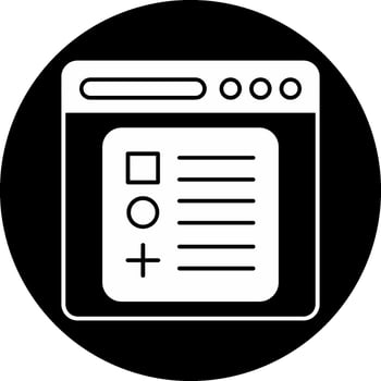 Components Circle Inverted Icon vector