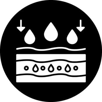 Hydrated Skin Circle Inverted Icon vector