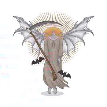Illustration of headless ghost vector