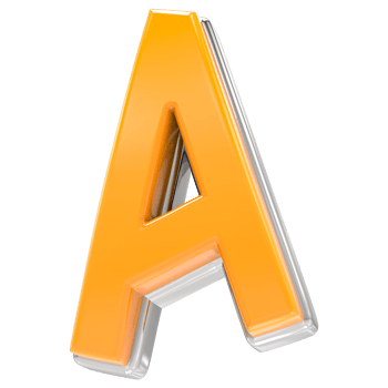 A Letter 3D Render png