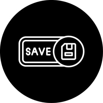 Save Circle Icon vector