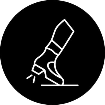 Flamenco Tap Circle Icon vector