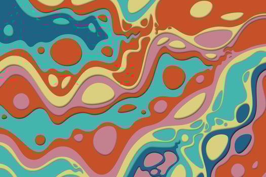 3D abstract psychedelic groovy background. vector