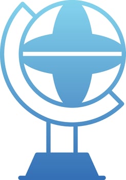 Globe Glyph Gradient Icon vector