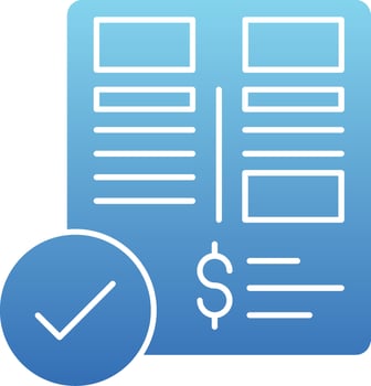 Balance Sheet Glyph Gradient Icon vector