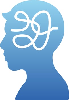 Confusion Glyph Gradient Icon vector