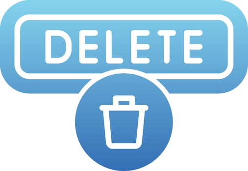 Delete Glyph Gradient Icon vector