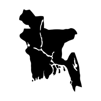 Bangladesh map sketch vector
