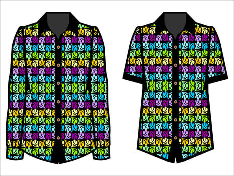 various batik clothes vector