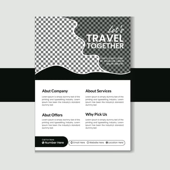 Flyer design template for travel vector