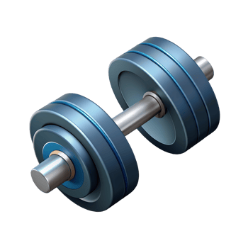 dumbbell icon on transparent background png