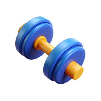 dumbbell icon on transparent background png