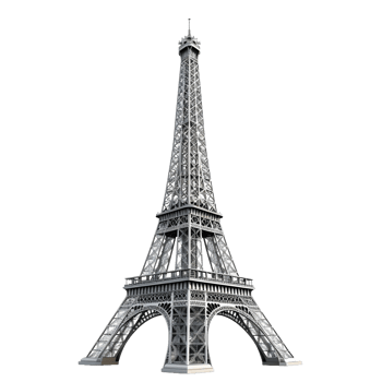 A tower made by Eiffel against transparent background png