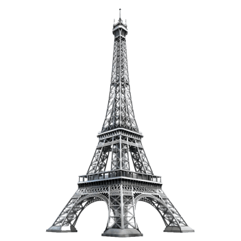A tower made by Eiffel against transparent background png