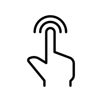 Touch screen icon vector