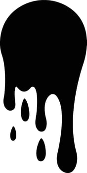Dripping paint or ink icon in flat. Isolated on spots of paint, floating oil blots Blob paint stain and drip Water drops liquid burst splashes for apps or web vector