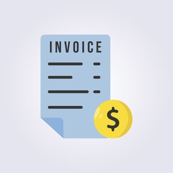flat invoice icon logo illustration design vector