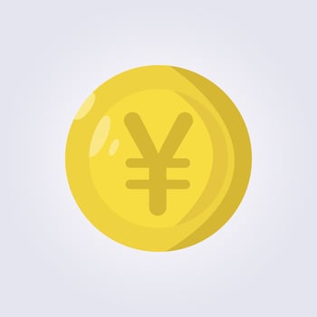 flat yuan icon illustration design vector