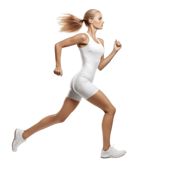 Runner woman isolated on transparent background png