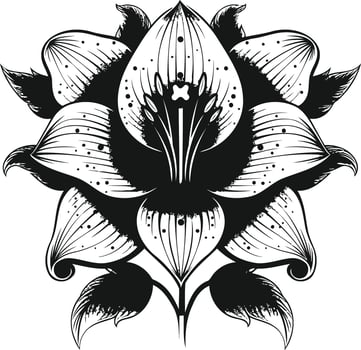 Exquisite Flower Drawing for Festive Holiday Decorations vector