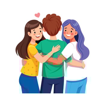 Friends Special, Love and Emotional Moment Illustration Concept for Friendship Day vector