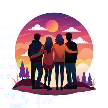 Friends Special, Love and Emotional Moment Illustration Concept for Friendship Day vector