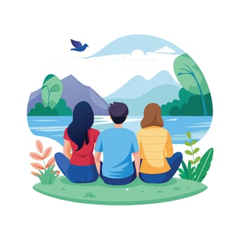 Friends Special, Love and Emotional Moment Illustration Concept for Friendship Day vector