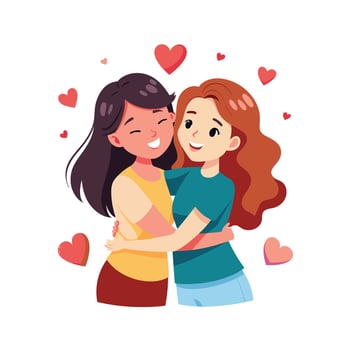 Friends Special, Love and Emotional Moment Illustration Concept for Friendship Day vector