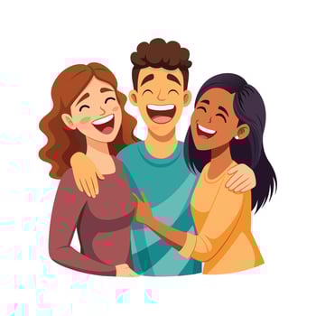 Friends Special, Love and Emotional Moment Illustration Concept for Friendship Day vector