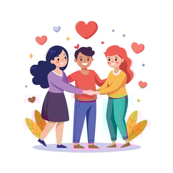 Friends Special, Love and Emotional Moment Illustration Concept for Friendship Day vector