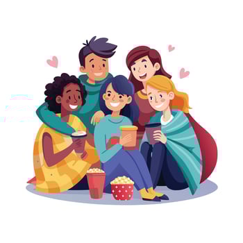 Friends Special, Love and Emotional Moment Illustration Concept for Friendship Day vector