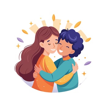 Friends Special, Love and Emotional Moment Illustration Concept for Friendship Day vector