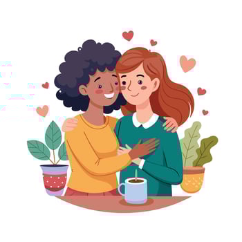 Friends Special, Love and Emotional Moment Illustration Concept for Friendship Day vector